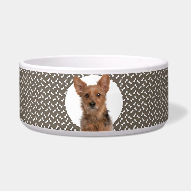 Tigela Australiano Terrier Personalize Photo & Name Dog (Frente)