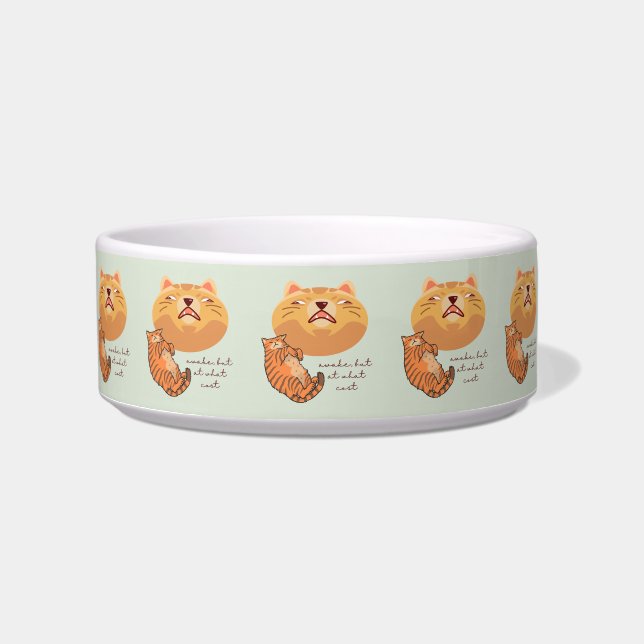 Tigela Awake Orange Cat (Frente)