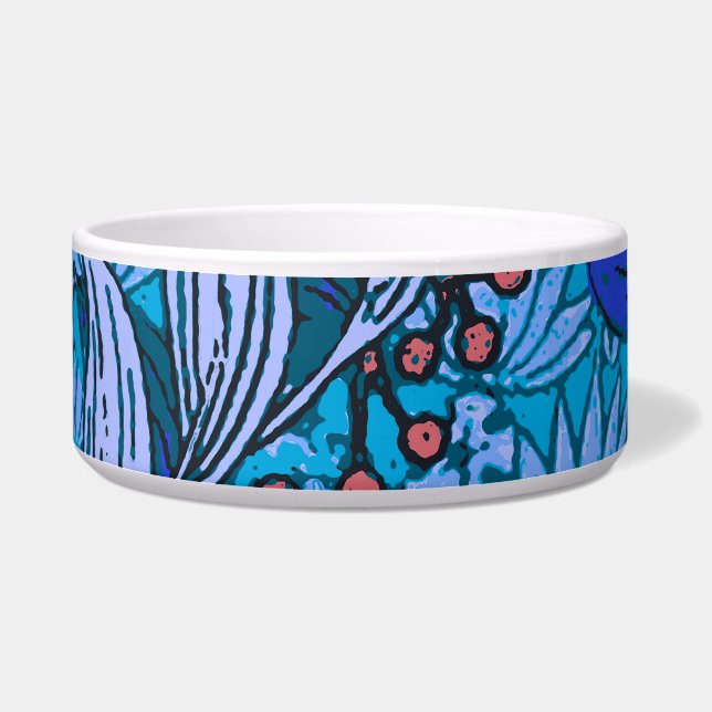 Tigela Azul Floral Antiquado Boho Moderno (Esquerda)