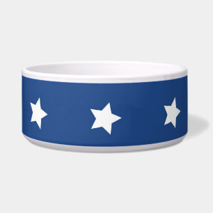 Tigela Azul Patriótico e Estrelas Brancas Liberdade