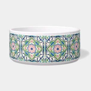 Tigela Azulejo rosa e azul