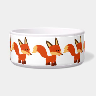 Tigela Bacia astuciosa bonito do cão do Fox dos desenhos