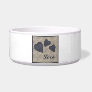 Tigela Bacia azul do amor dos corações