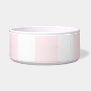 Tigela Bacia brandamente cor-de-rosa e branca do animal