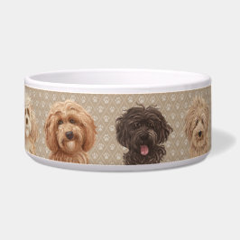 Tigela bacia Brown de Labradoodle dos ©LabraDoodleFriends