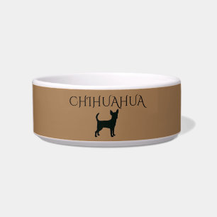 Tigela Bacia cerâmica do cão da chihuahua