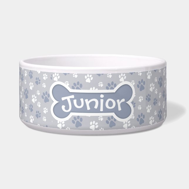 Tigela Bacia cinzenta feita sob encomenda do animal de (Frente)