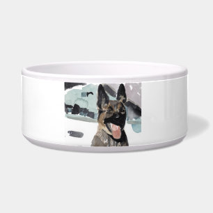 Tigela bacia do animal de estimação da polícia k-9