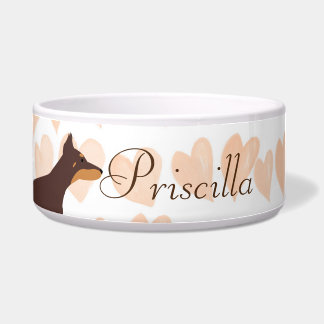 Tigela Bacia do animal de estimação do Doberman