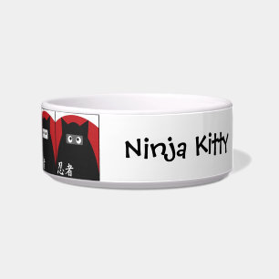 Tigela Bacia do animal de estimação do gatinho de Ninja