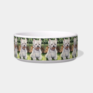 Tigela Bacia do cão com Westie