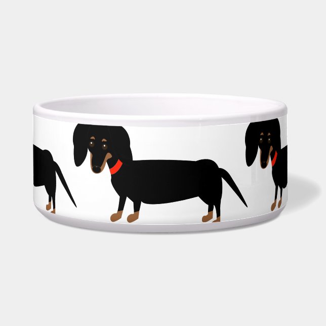 Tigela Bacia do cão do Dachshund (Frente)