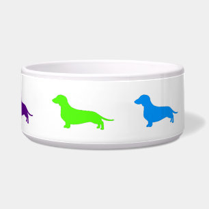 Tigela Bacia do Dachshund do arco-íris