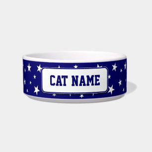 Tigela Bacia patriótica personalizada do gato das