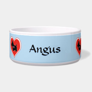 Tigela Bacia personalizada coração do cão do Scottie