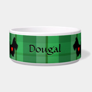 Tigela Bacia personalizada coração do cão do Scottie
