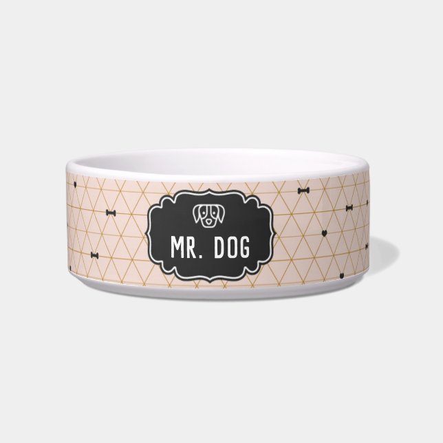 Tigela Bacia personalizada do cão (Frente)