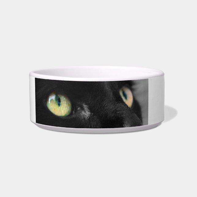 Tigela Bacia preta afortunada da comida de gato (Esquerda)
