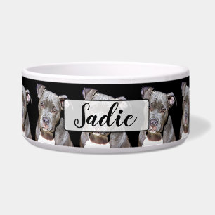 Tigela Bacia preta conhecida personalizada do cão do