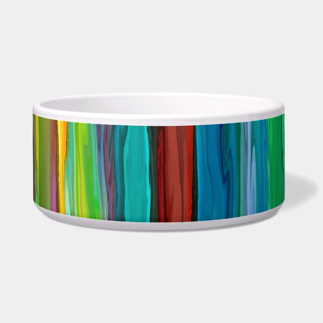 Tigela Bacia regular 40oz do cão do ~ de Stripesa (Frente)