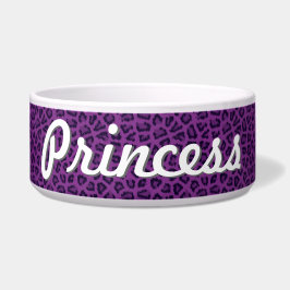 Tigela Bacia roxa do animal de estimação do impressão do