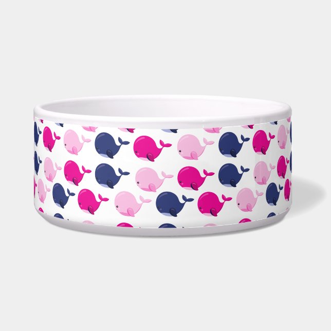 Tigela Baleias Cutas, Padrão De Baleias, Animais Do Mar (Frente)