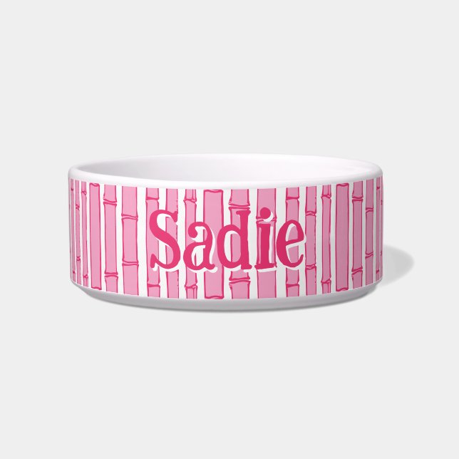 Tigela Bambooey Bamboo Stripe in Pink (Frente)