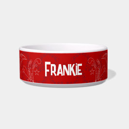 Tigela Bandana Vermelha Retroativa Personalizada