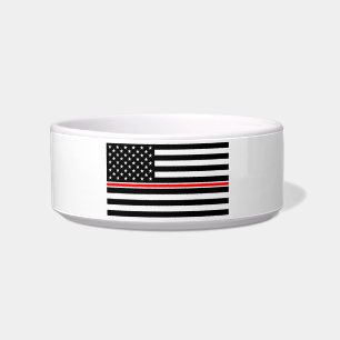 Tigela Bandeira da Linha Vermelha Fina: Memorial ao Herói