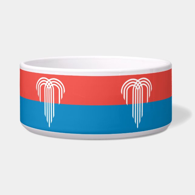 Tigela Bandeira do Kansas City em Pet Bowl (Frente)