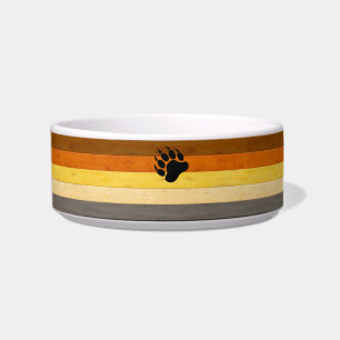 Tigela bandeira do orgulho do urso SlipperyJoe's textura