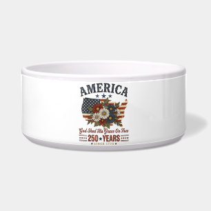Tigela Bandeira Floral América 250 Anos