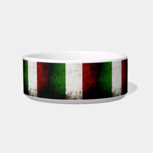 Tigela Bandeira preta de Italia do Grunge