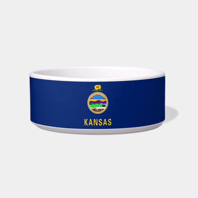 Tigela bandeira-selo do Kansas (Frente)