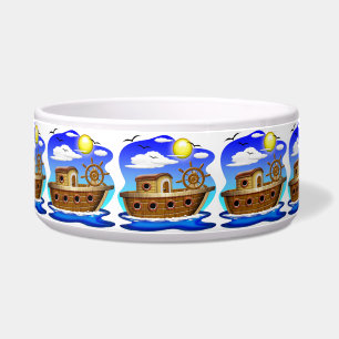 Tigela Barco de Pesca Cartoon