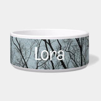 Tigela Barren Trees Pet Bowl com Texto LOLA