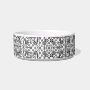Tigela Batik Tribal - cinza, preto e branco