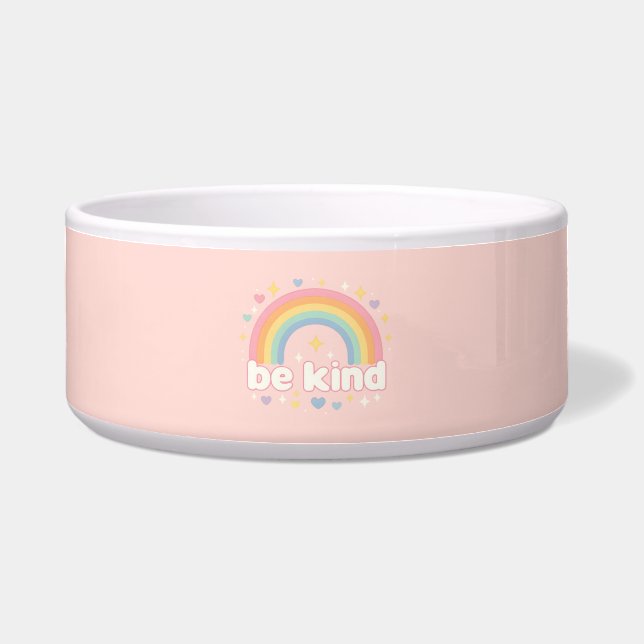 Tigela Be Kind – Rainbow Pastel Positivity (Frente)