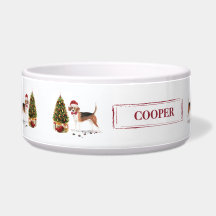 Beagle Engraçado Cachorro de Natal com Árvore