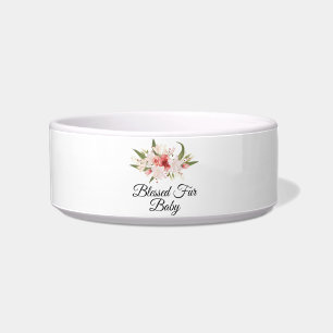Tigela Bebê de Pelúcia Abençoado com Desenho Floral Comid