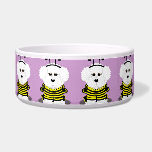 Tigela Bee*chon Bichon Frise Bumble a bacia do cão da