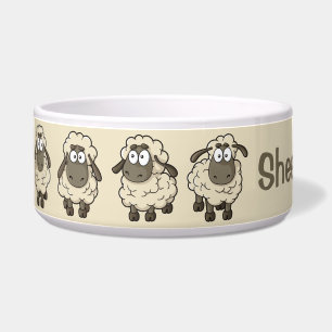 Tigela Beige de Cartoon de Ovelha