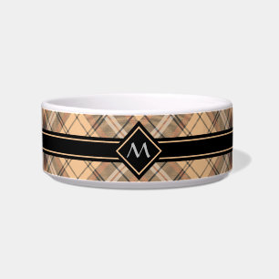 Tigela Beige e Brown Tartan