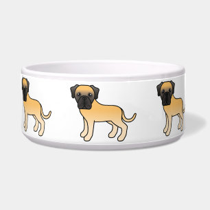 Tigela Bela Caricatura Feita Antigos Cães Mastiff Inglese