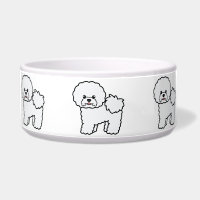 Bichon Frise Cachorro de Desenho Animado Fofo