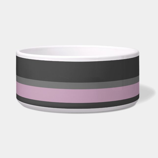 Tigela Black, Cinza e White Stripes (Frente)