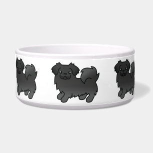 Tigela Black Tibetan Spaniel Cão de Cartoon