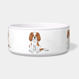 Tigela Blenheim Cavalier King Charles Spaniel Dog Sentado