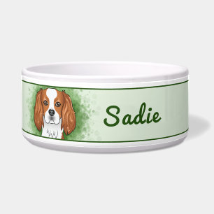 Tigela Blenheim Cavalier King Charles Spaniel Em Verde
