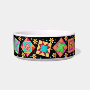 Tigela Bloco Preto de Comida de Gato